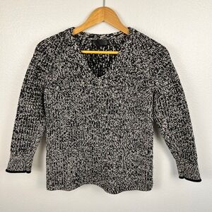 Rag & Bone Thick Knit Sweater 3/4 Sleeves Wool Cotton Marled Chunky Layers